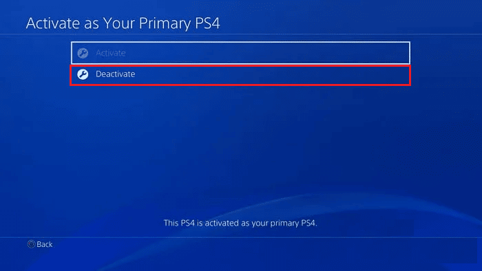 Hit the Deactivate option |