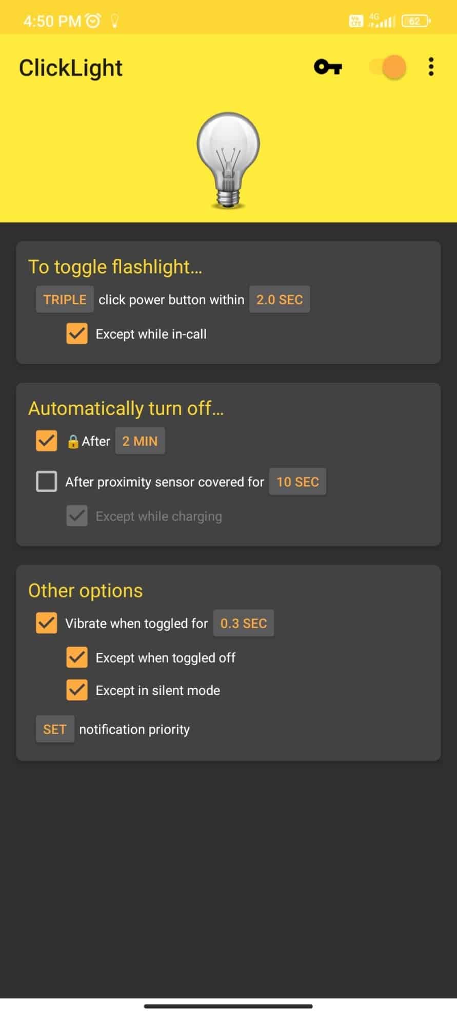 Open the app and customize the settings as required. How to Turn On Flashlight on Droid Turbo