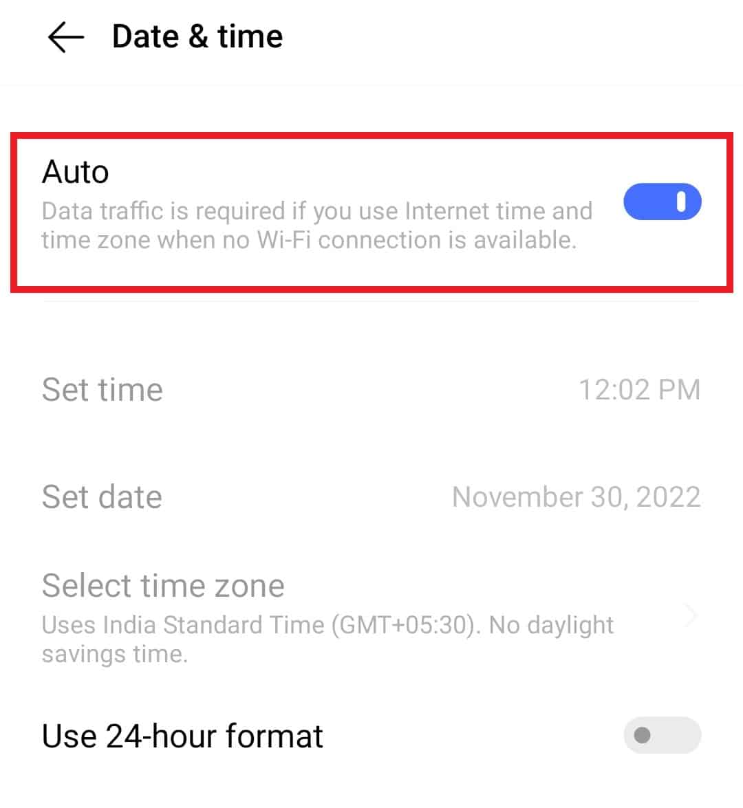 Toggle on Auto | YouTube error 400 on Android