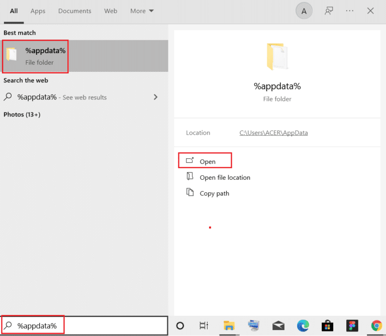 Open appdata |Can't print from Chrome