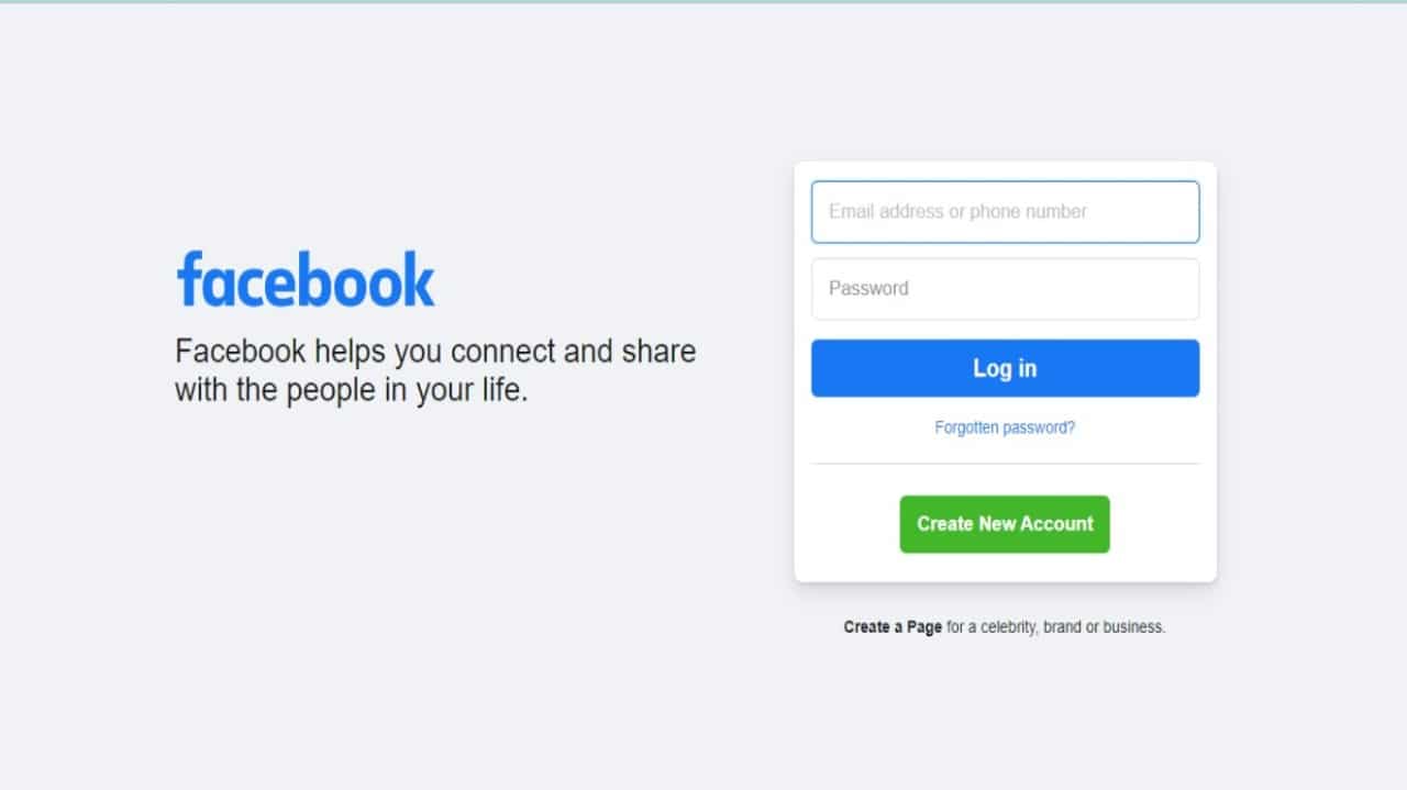 Go to facebook.com on your browser.