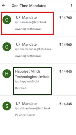 IPO apply by using Google pay