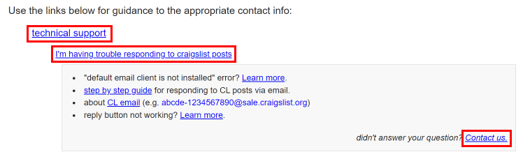 Click on the contact us option