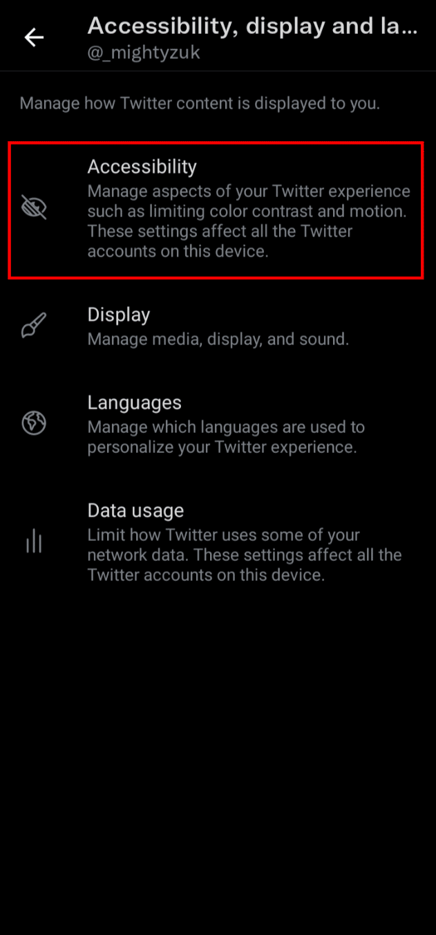 Tap on Accessibility.