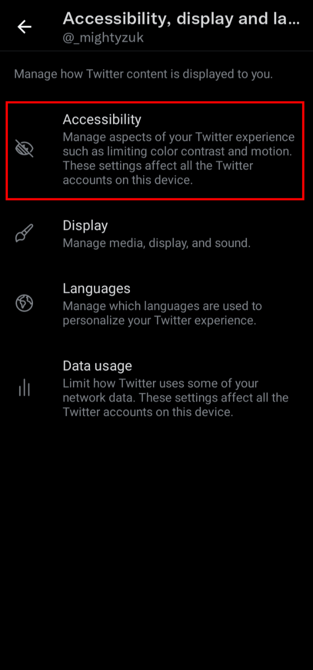 Tap on Accessibility.