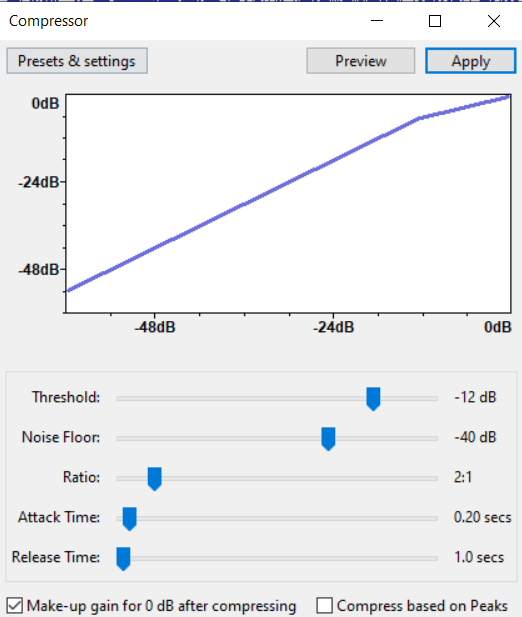 audacity compressor
