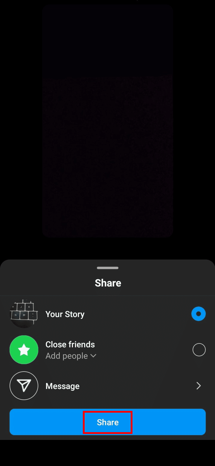 Tap on Share to share the story | How Can You Backdate Instagram Posts