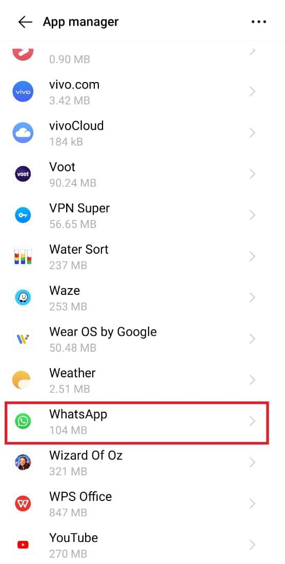 Tap on WhatsApp