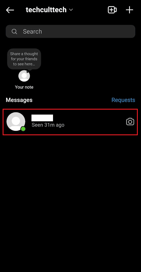 Tap on the desired chat to which you want to send your avatar
