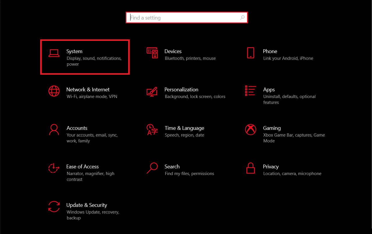 windows settings 