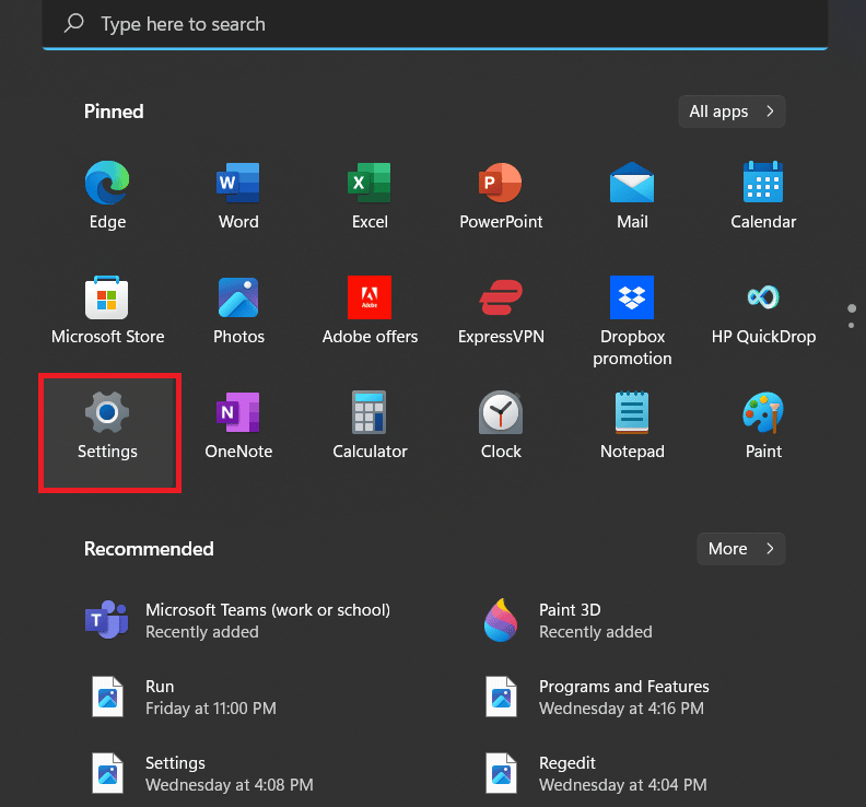 Launch Windows Settings