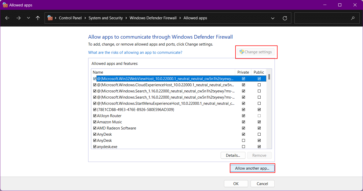 Select Allow another app option. How to Fix Genshin Impact Stuck on Checking for Updates