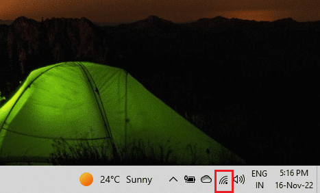 Click on the WiFi icon