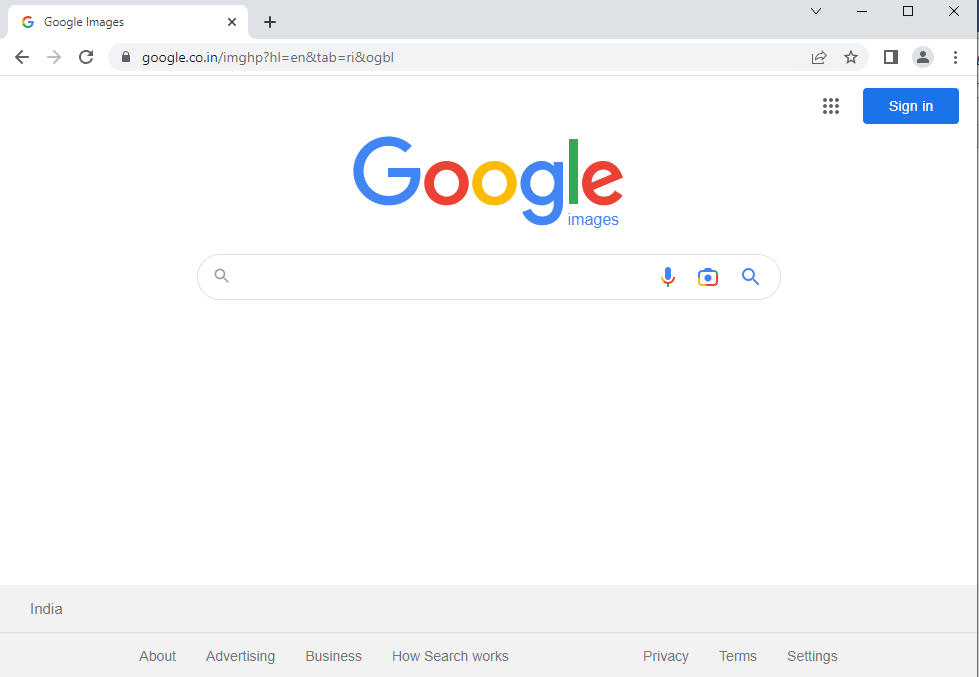 Open the official Google Images website