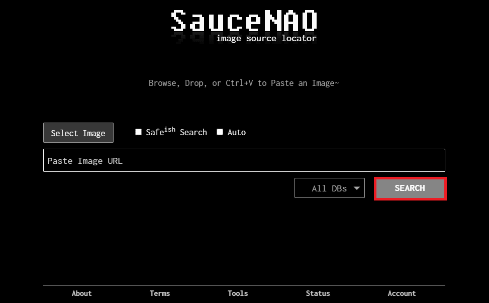 Click on the SEARCH button