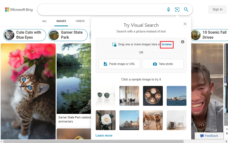 Click on the browse option. How to Find Someone on Facebook Using a Picture