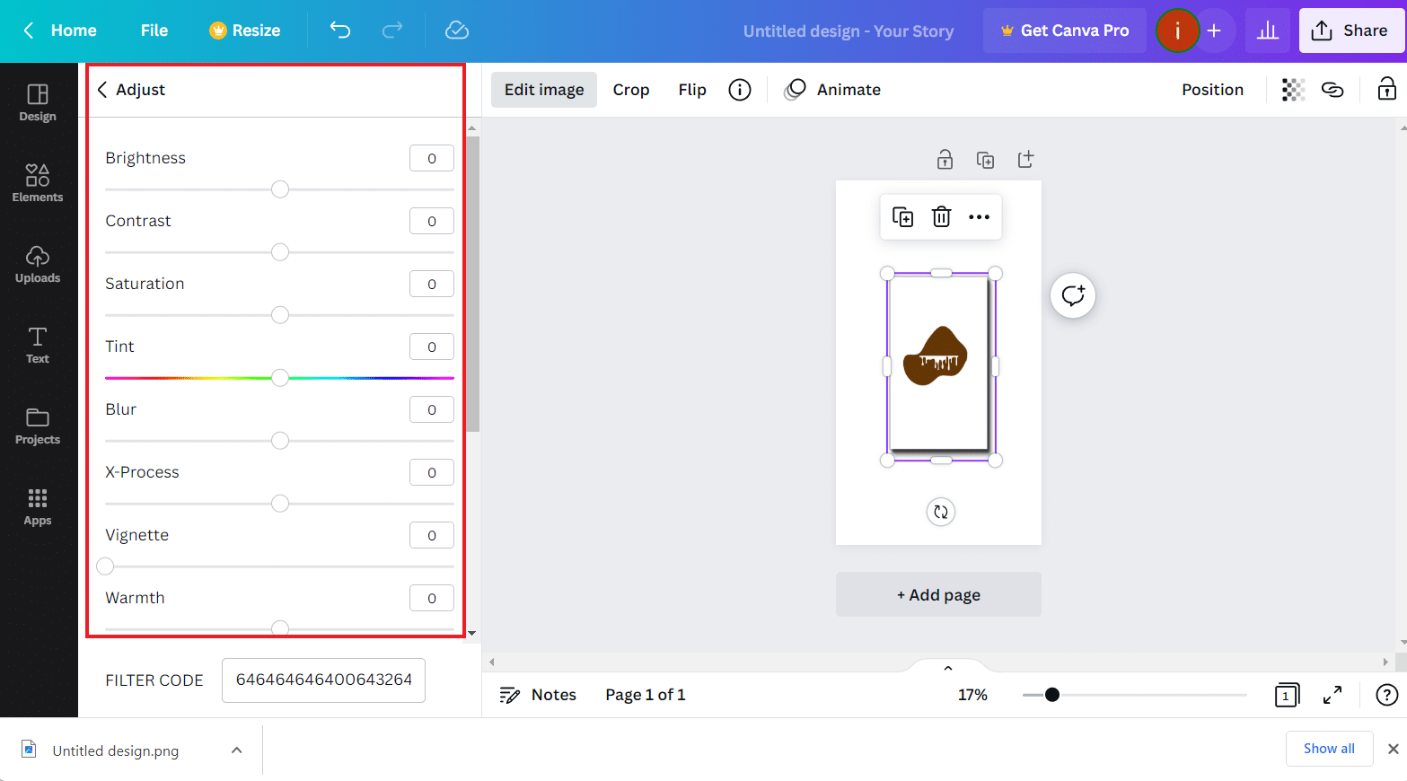Adjust Shadow settings
