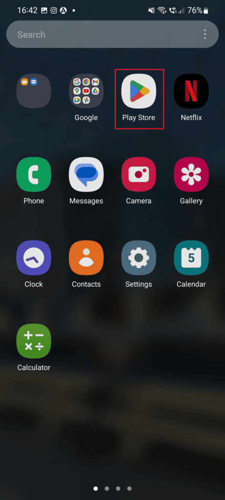 Tap on Play Store