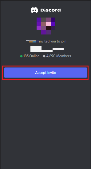 Accept Invite Discord app