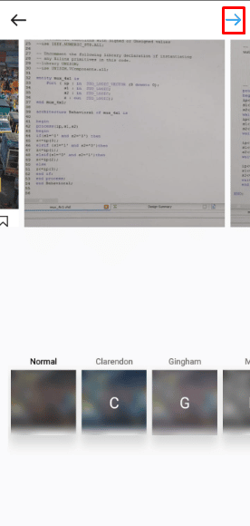 Filter - editing features - arrow icon