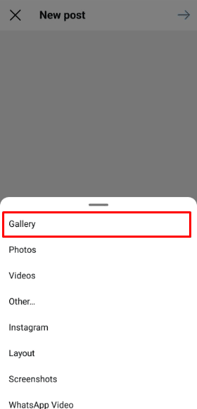 Gallery option