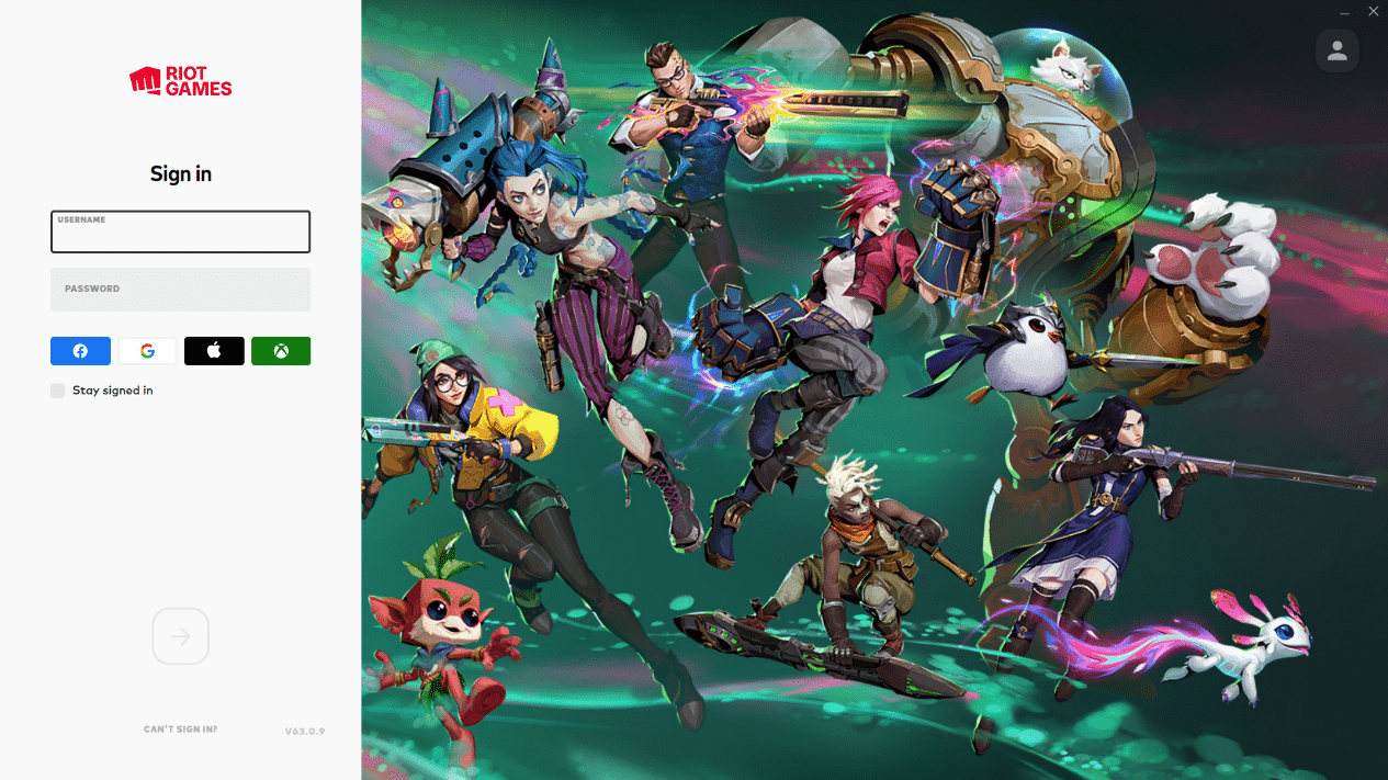 Sign into your Riot account. Fix Valorant Error Code 62