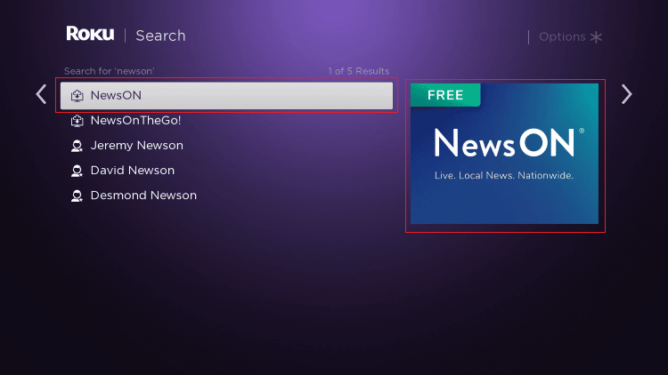 NewsON Channel on Roku