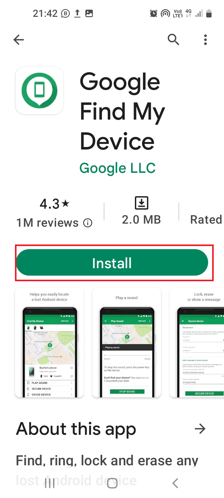 Tap on the Install button 