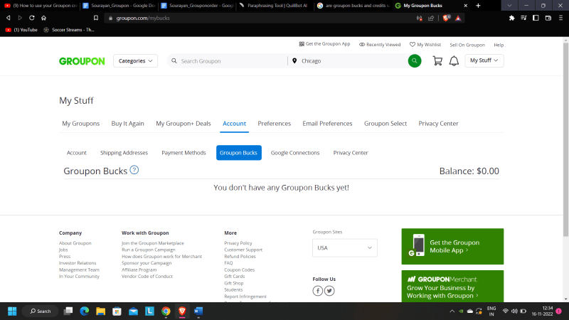 You can find your Groupon credit history here | request for Groupon refund | cancel order