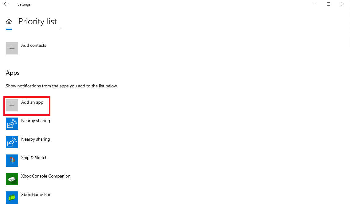 Click on Add an app button and select Skype from the list