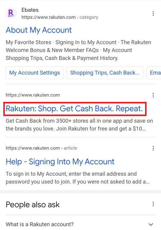 Go to the Rakuten website. How to Delete Rakuten Account