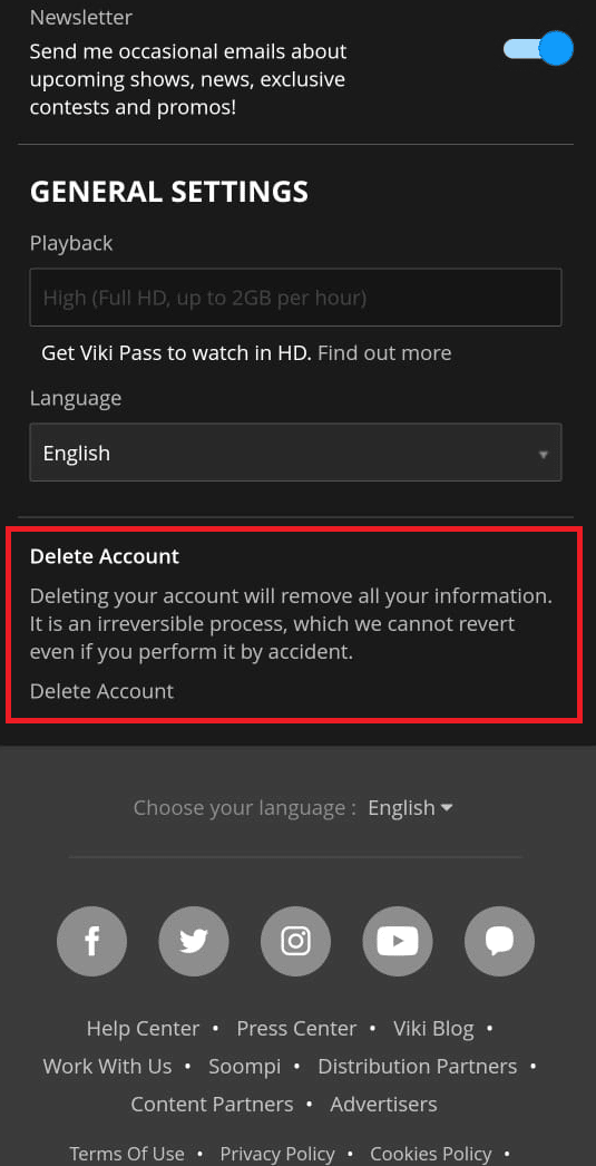 Tap on the Delete Account option. Is it safe to link a credit card to Rakuten