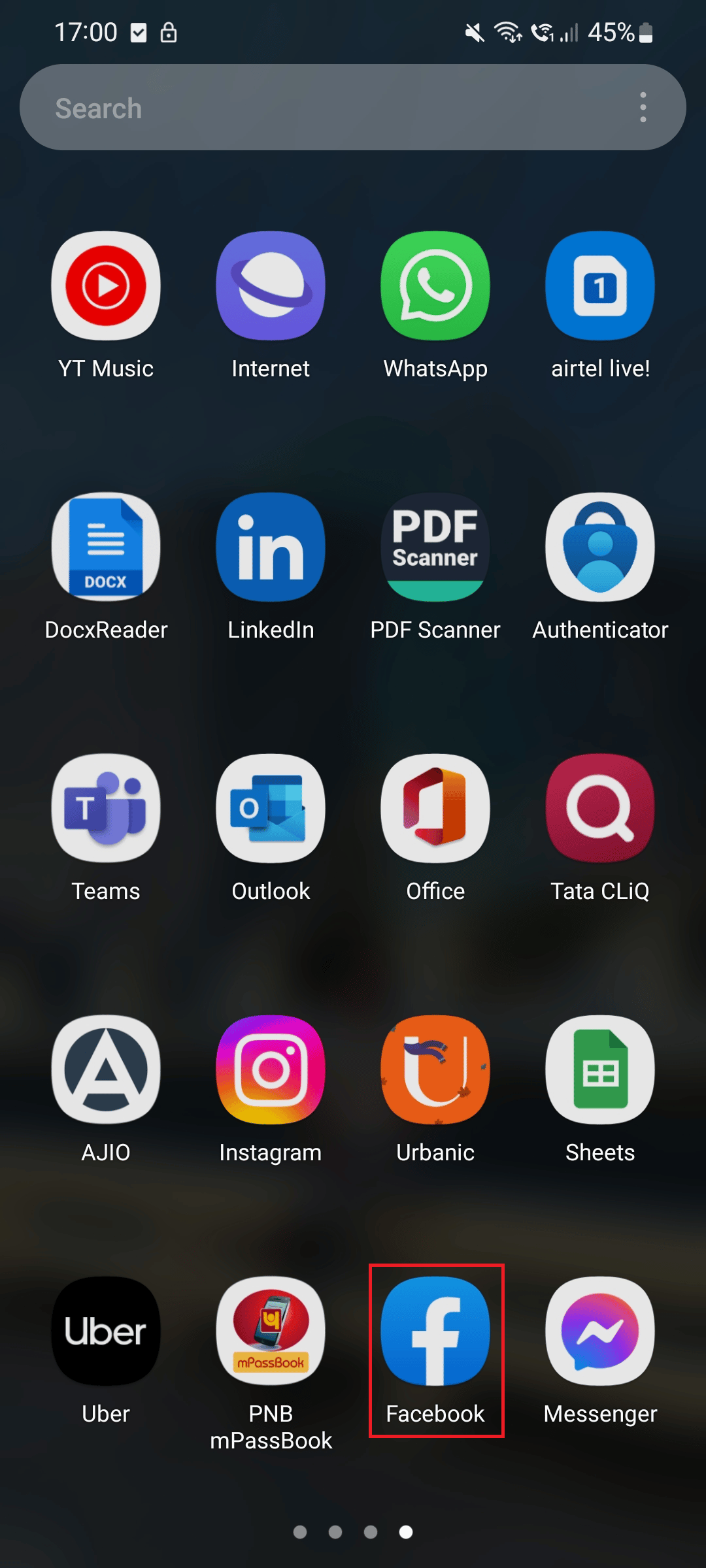 Launch the Facebook app on your phone