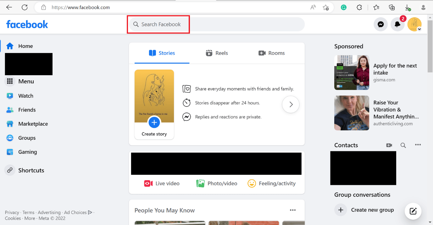 Tap on search box shown.