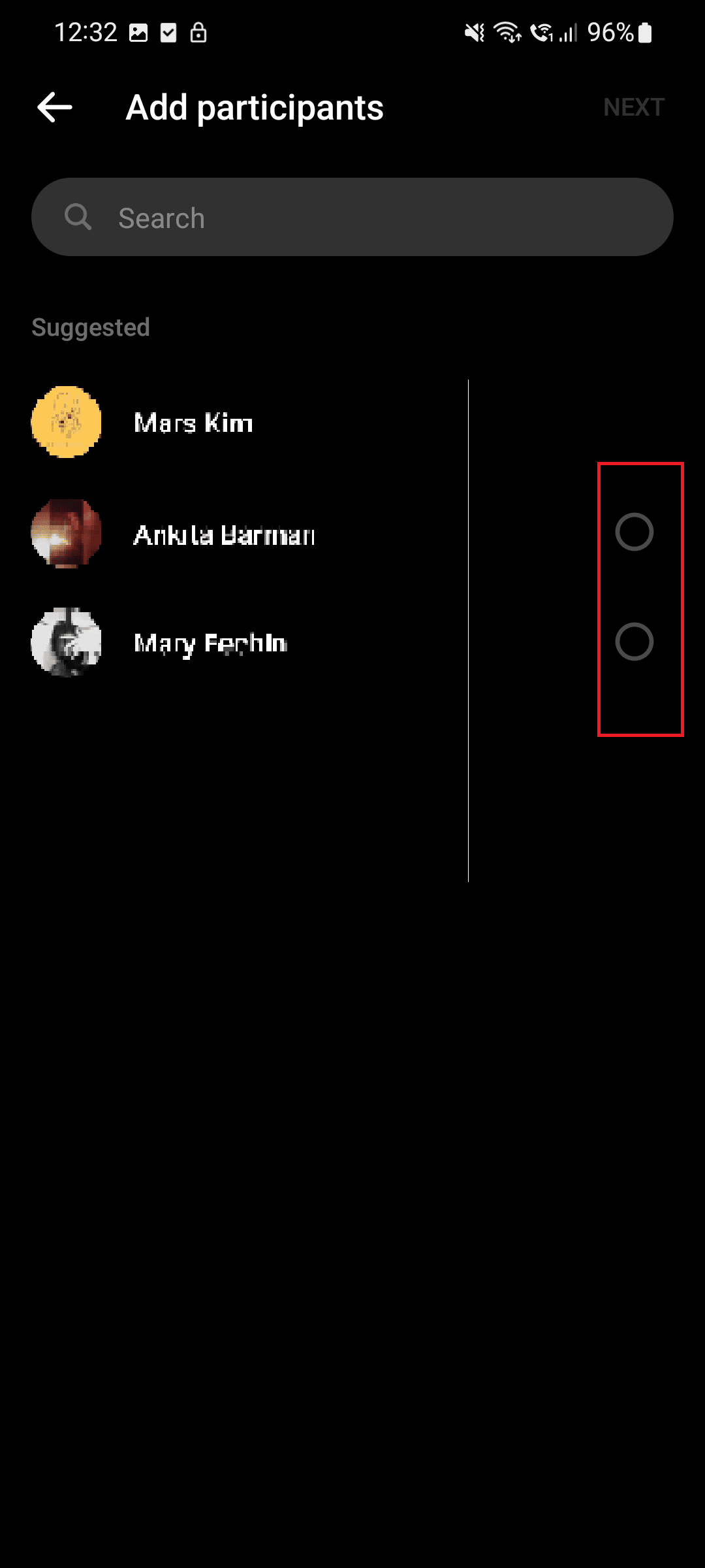Select your Friends name.