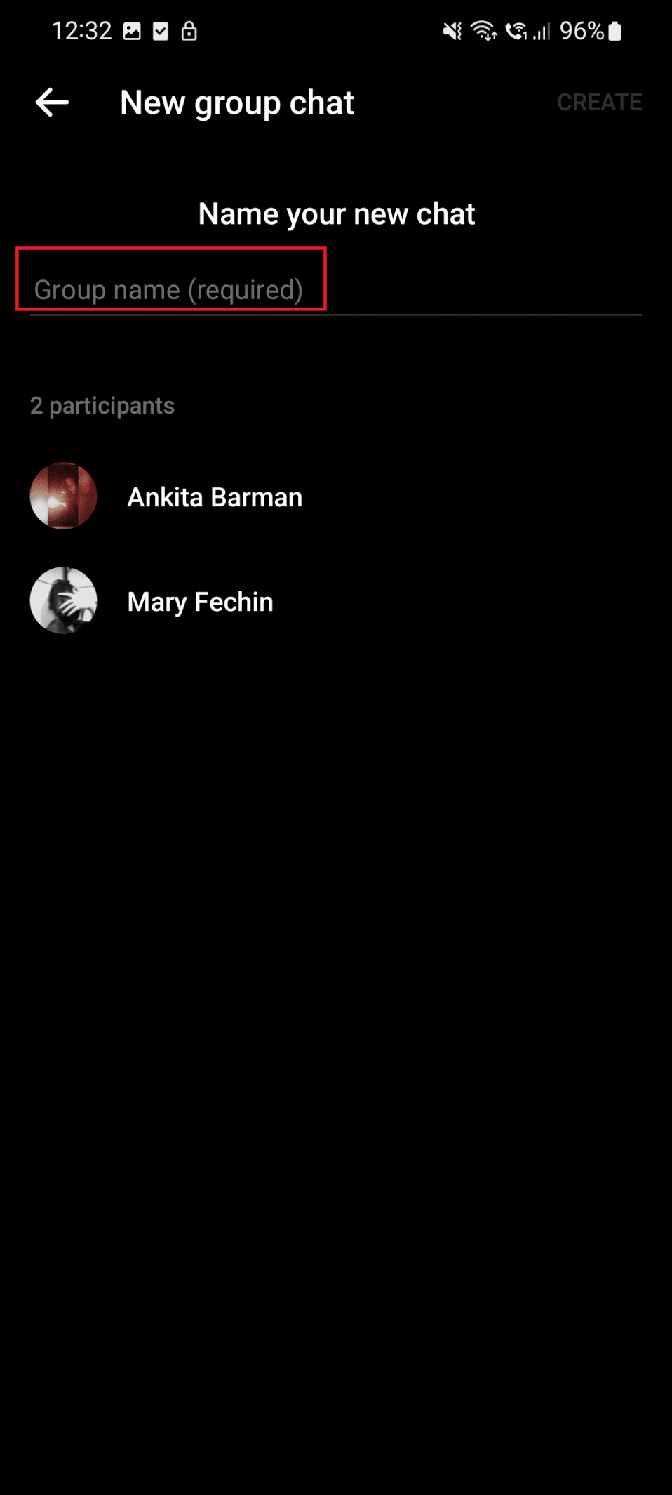 Now, Name your new chat.