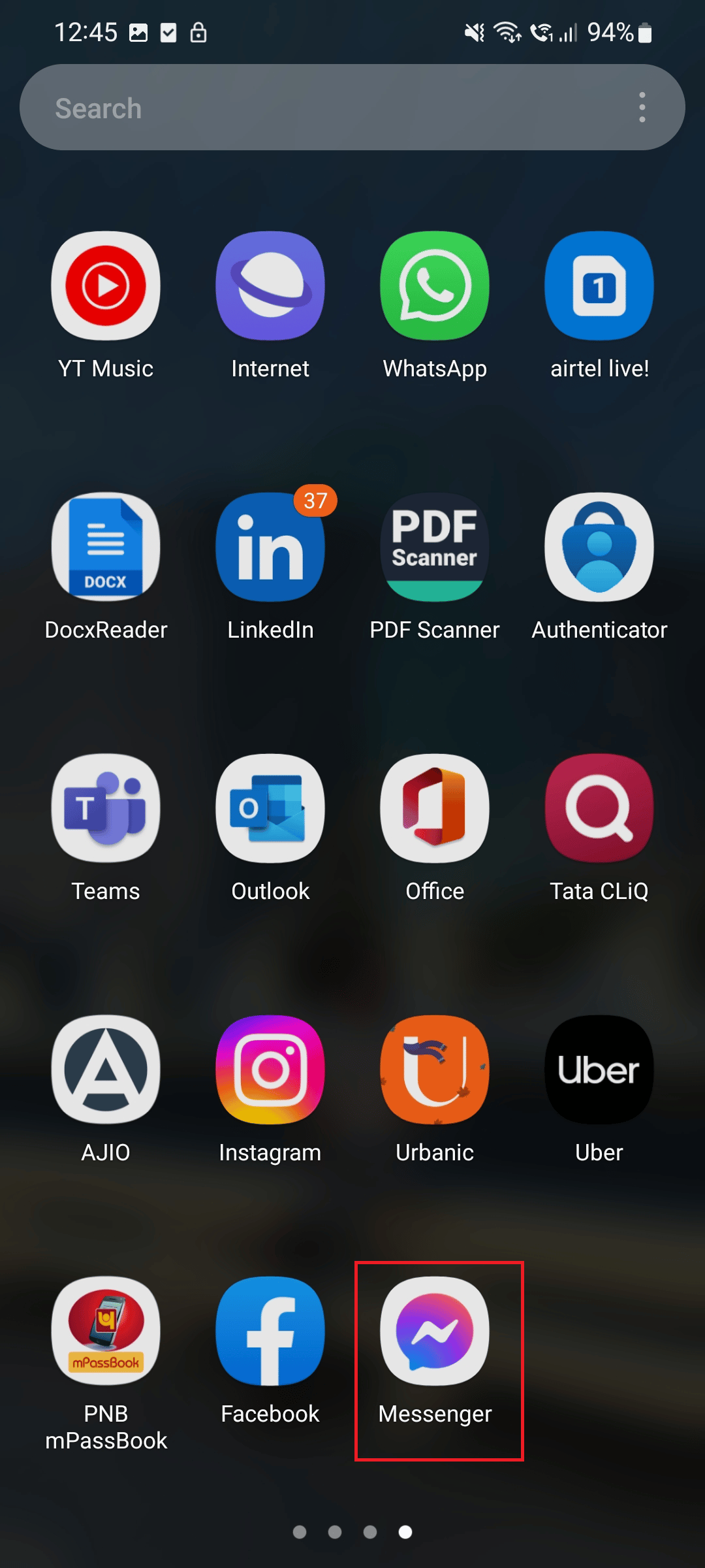 Launch Messenger app on your Android.
