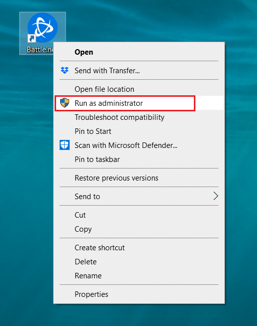 Run as administrator option. Fix Another Installation in Progress in Windows 10
