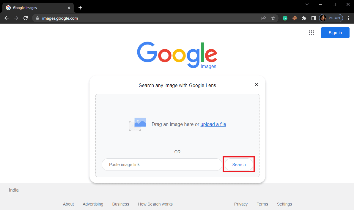 Click on the Search button to search. How to Run Reverse Scammer Image Search