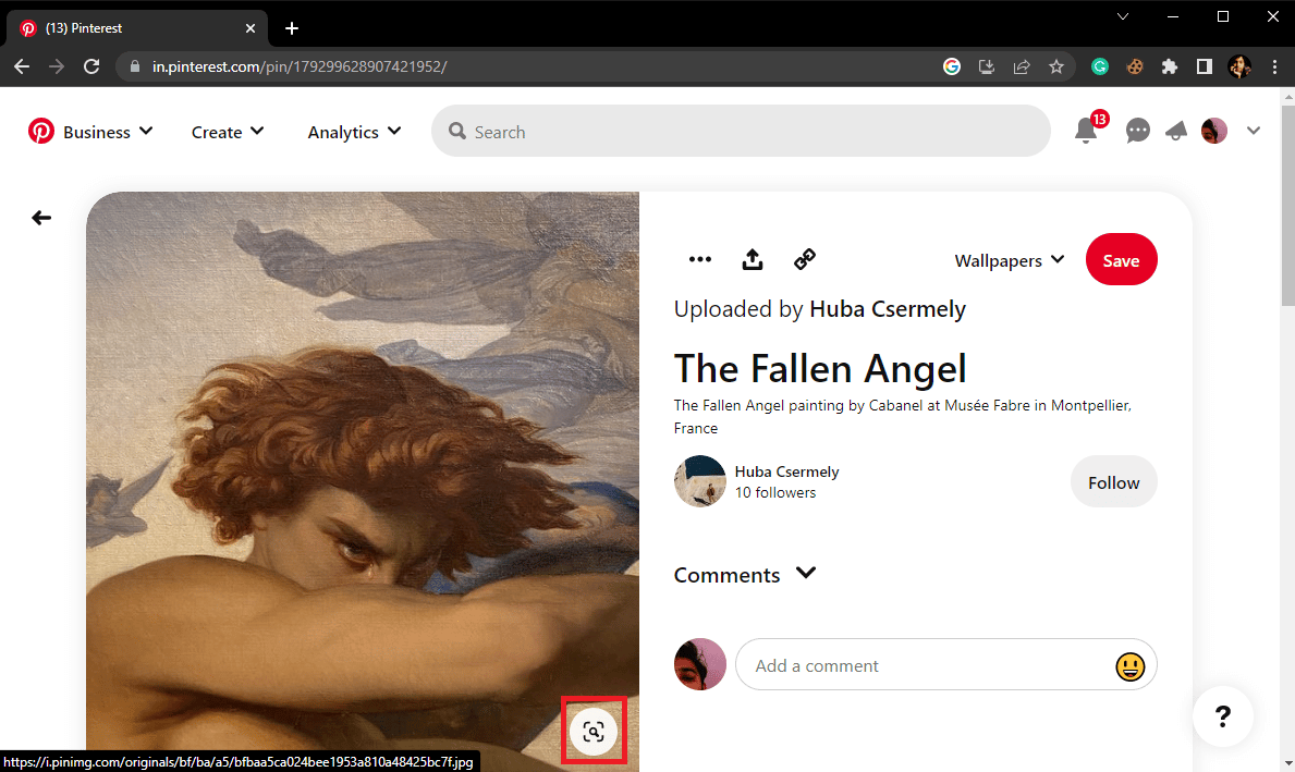 Click on the magnifying lens icon. How to Run Reverse Scammer Image Search
