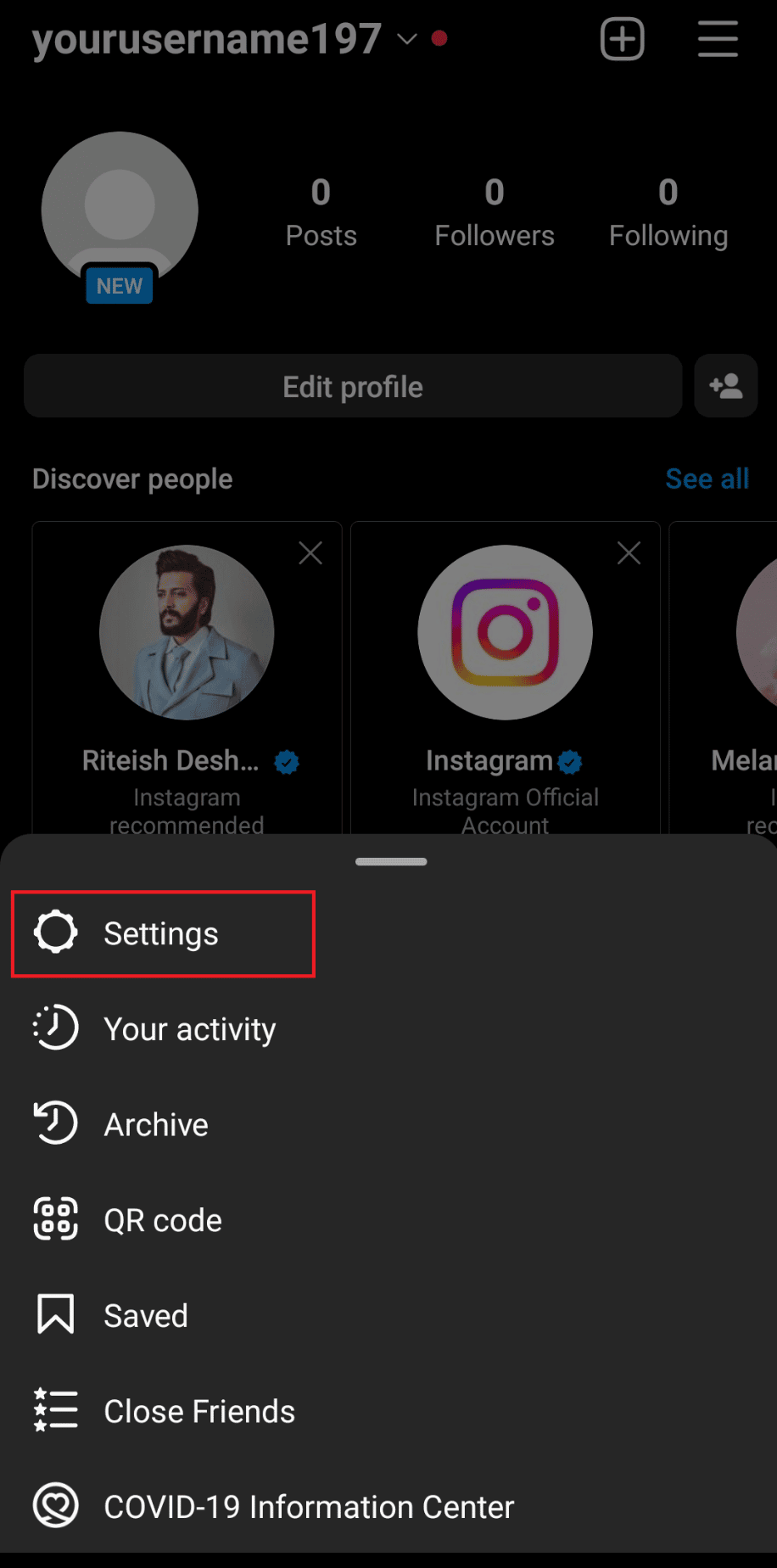 Instagram Settings