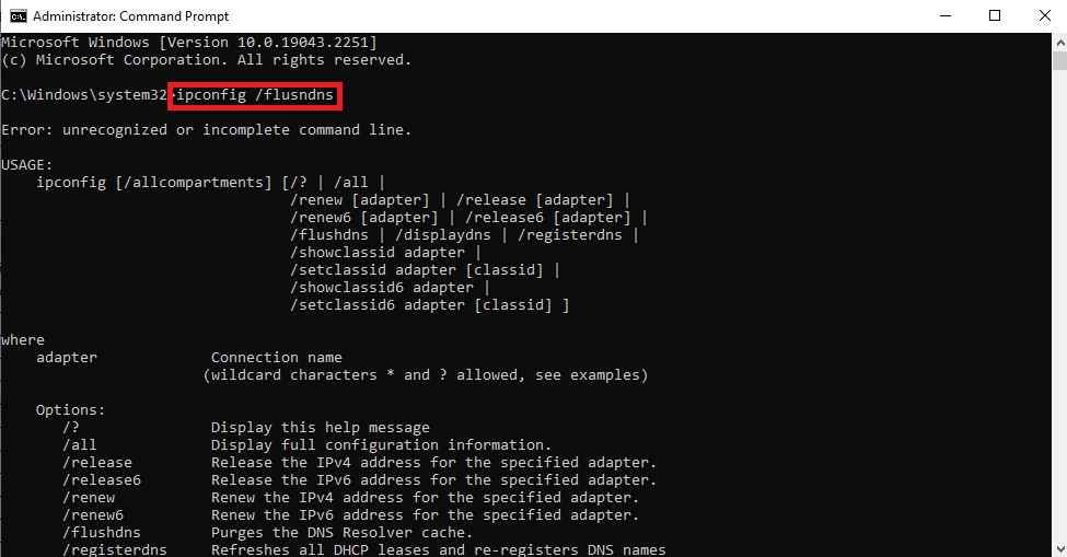 type the ipconfig /flusndns command. 11 Ways to Fix Error Code 523 on Roblox 