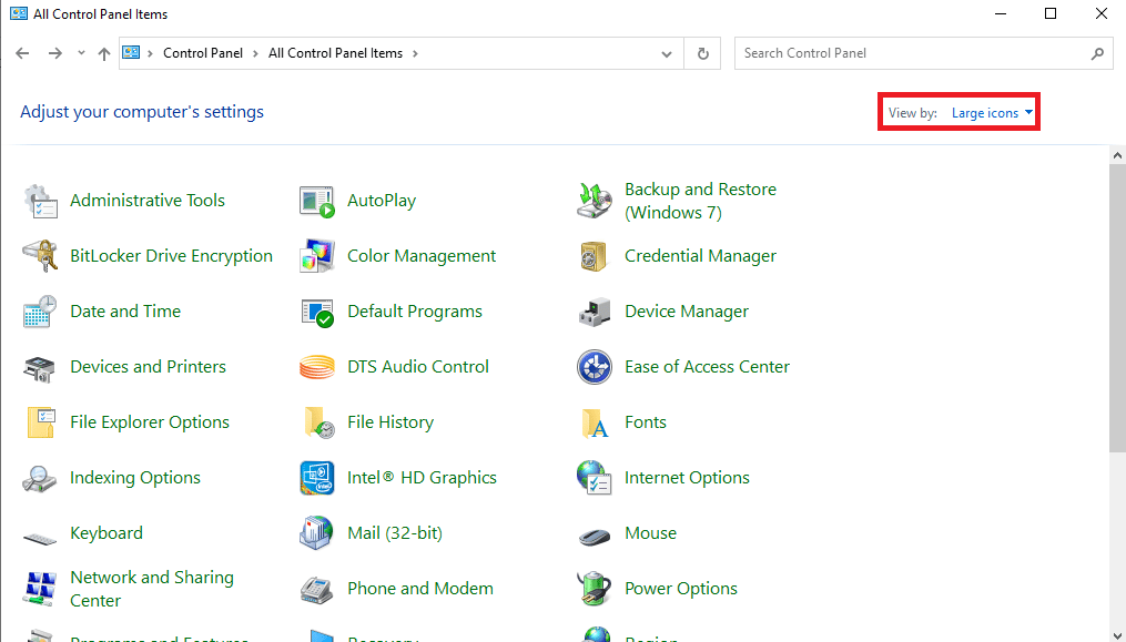 click on the View by and select the Large Size option. 11 Ways to Fix Error Code 523 on Roblox 