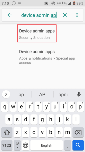 Type Device admin apps/device administrator. How to Downgrade Android App Without Uninstall 