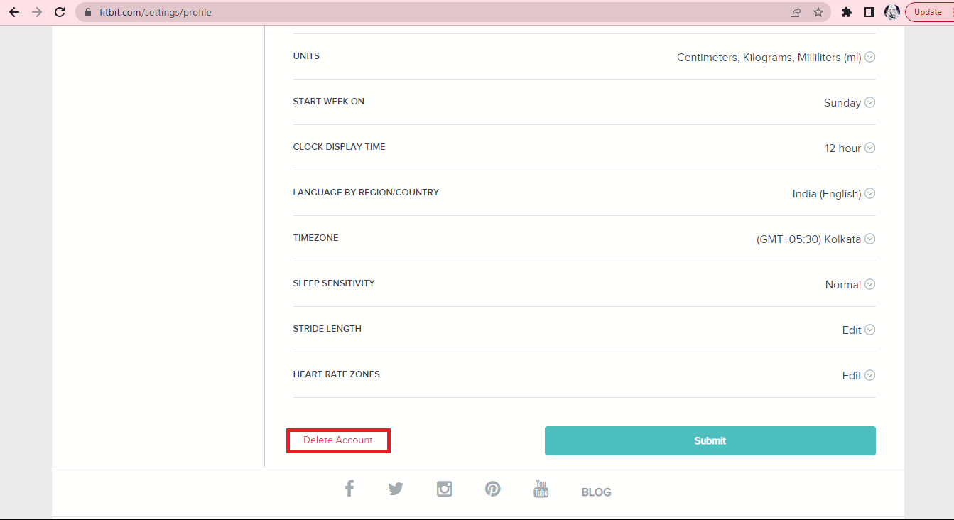 fitbit Delete Account in dashboard. How to reset time in fitbit inspire 2