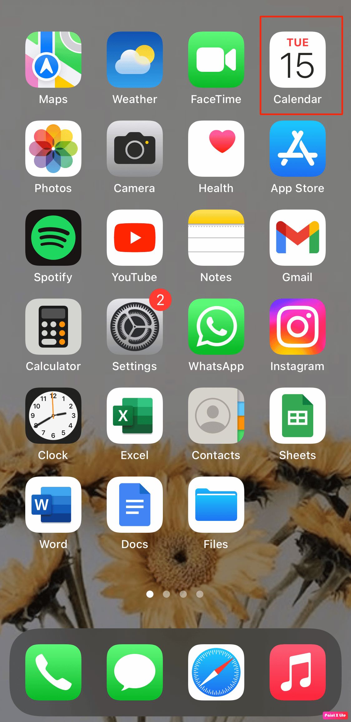 press calendar icon