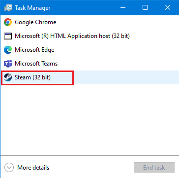 Task manager. Fix No Steam User Error on Garry’s Mod 