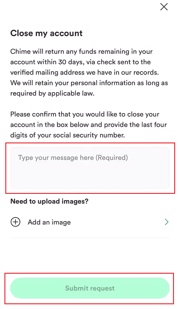 Enter the last 4 digits of your social security number to confirm the deletion and tap on Submit request | 