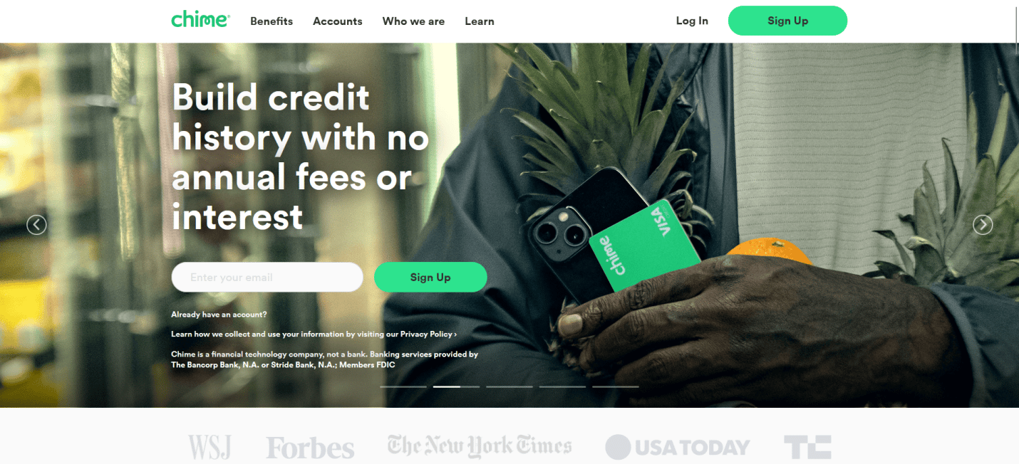 Chime website | 