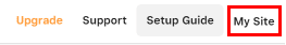 Click on the My site option at the top-right corner of the screen.